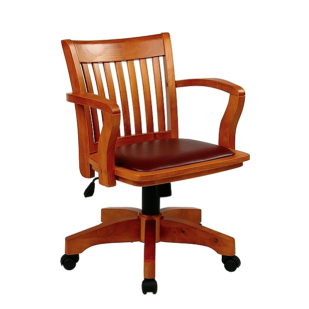 Mission Craftsman Maple Padded Office Chair