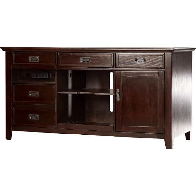 Mission Craftsman Merlot Office Credenza Cabinet