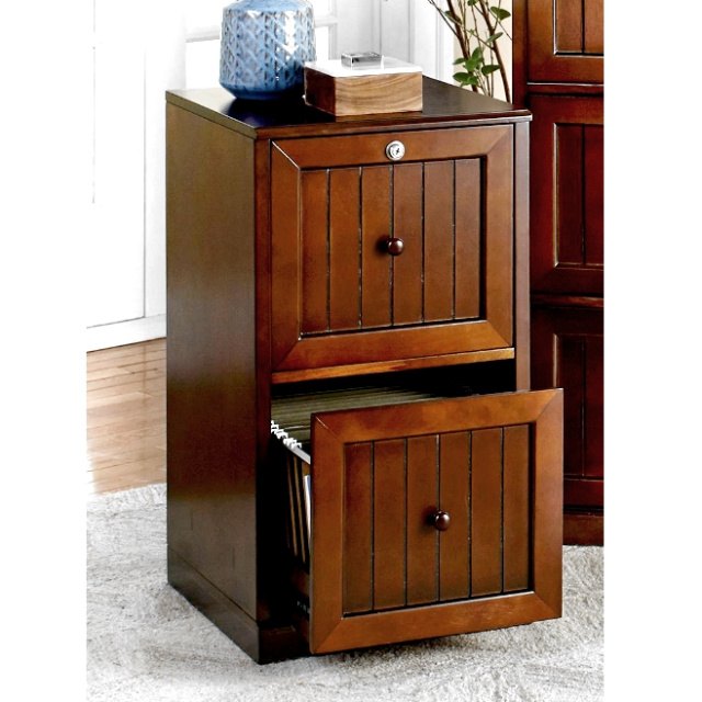 Mission Craftsman Shaker Walnut 2 Drawer File Cabinet