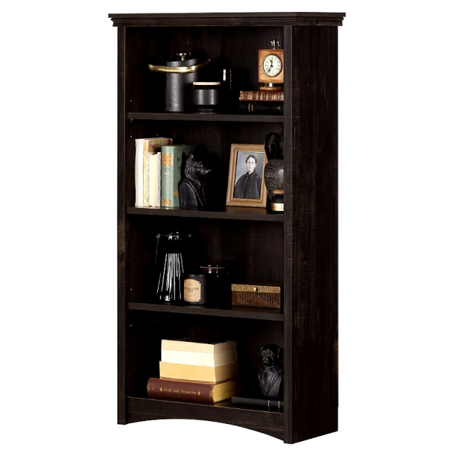 Mission Shaker Antiqued Black Bookcase