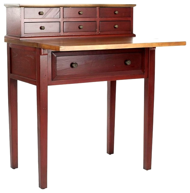 Shaker Craftsman Antiqued Cherry & Oak Secretary Desk