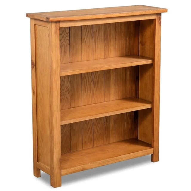 Shaker Mission Solid Oak 3 Shelf Bookcase