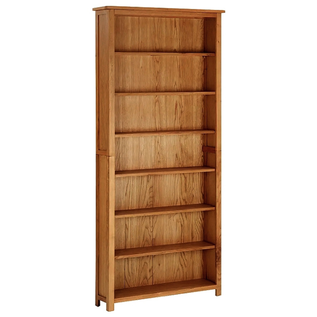 Shaker Mission Solid Oak 7 Shelf Bookcase