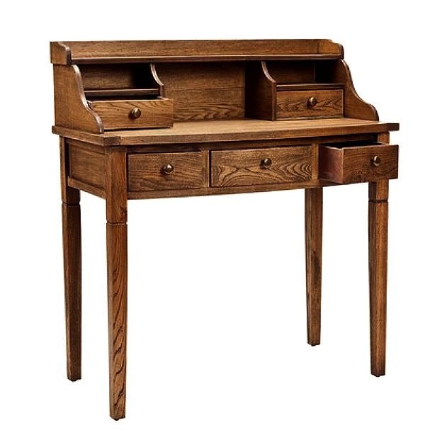 Shaker Antiqued Black Secretary Desk