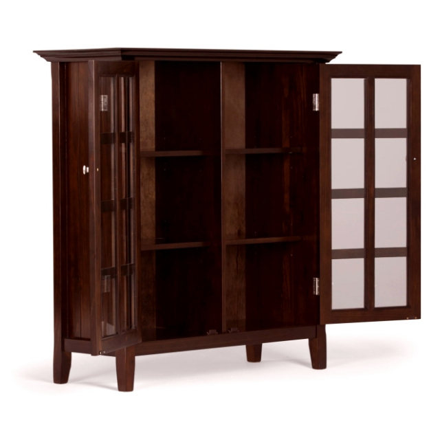 Tobacco Mission Craftsman Solid Pine Bookcase Cabinet