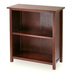 Walnut Shaker Mission 2 Shelf Bookcase