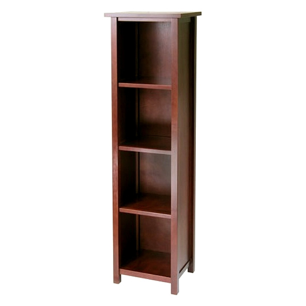 Walnut Shaker Mission 4 Shelf Bookcase