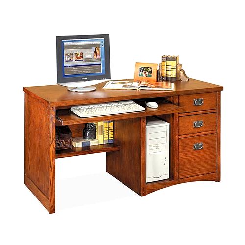 Oak Mission Craftsman Computer Desk