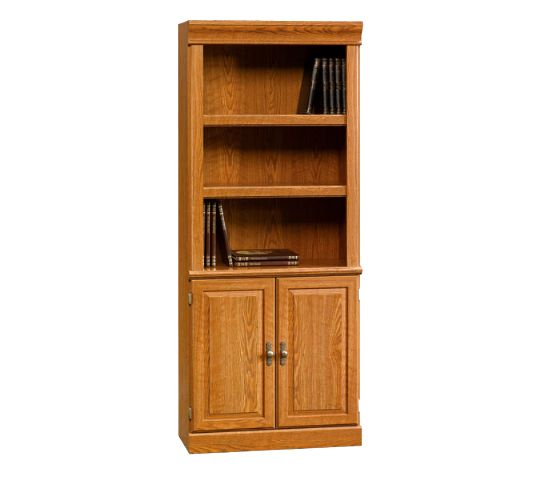 Craftsman Shaker Oak Bookcase Library With Doors