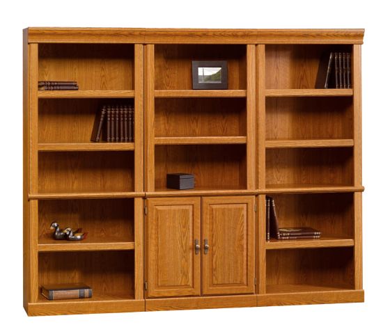 Craftsman Shaker Oak Bookcase Library Set