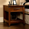 Cherry Craftsman Mission Nightstand w/Wrought Iron