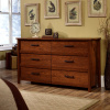 Cherry Craftsman Mission 6 Drawer Dresser