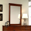 Cherry Craftsman Mission Dresser Mirror w/Wrought Iron