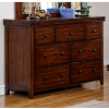 Craftsman Mission Mango 8 Drawer Dresser