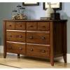 Rustic Oak Shaker 6 Drawer Dresser