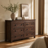 Rustic Shaker 6 Drawer Dresser