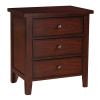 Shaker Mission Cherry 3 Drawer Nightstand