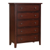 Shaker Mission Cherry 5 Drawer Dresser Chest