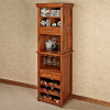 Craftsman Cherry Wine Rack Bar Cabinet