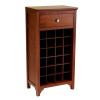 Mission Shaker Walnut or Espresso Wine Rack Cabinet Bar