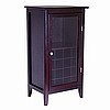 Mission Shaker Espresso Wine Rack Bar Cabinet