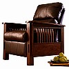 Mission Craftsman Leather Morris Recliner