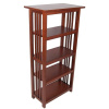Mission 48 Inch Cherry 5 Tier Bookcase