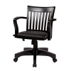 Mission Craftsman Black Leather Office Chair