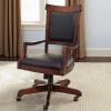 Mission Craftsman Cherry Leather Executive Office Chair