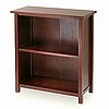 Walnut Shaker Mission 2 Shelf Bookcase